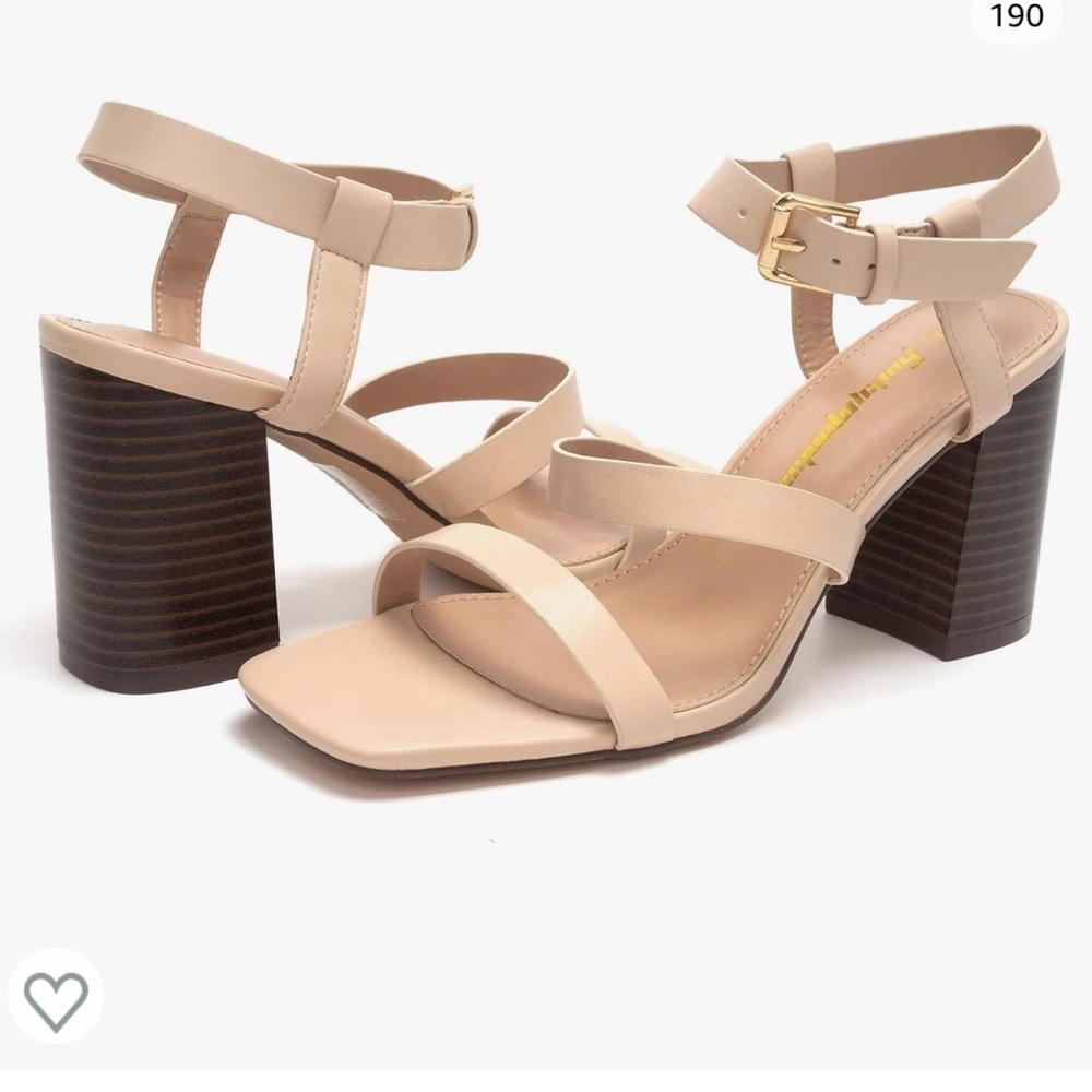 Chunky Heel Sandals - Size 8